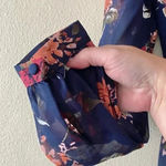 Lulus  pretty pretender navy floral mini long sleeve dress -  XS Photo 8