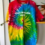 Vintage Oversized Tie Dye 100% Heavyweight Cotton Camp Tee Shirt Size Large Pink Photo 1