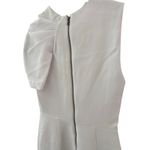 Alice + Olivia Kiro Ruffle-Shoulder Midi Sheath Dress in Bright White Size 4 Photo 10