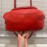 J.Crew Peyton smooth leather Satchel Crossbody Bag Red l Tassel Removable Strap Photo 10