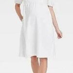 Isabel Maternity  Linen Puff Sleeve Dress Photo 1