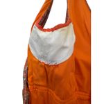 Vintage Women's Orange Paisley Maxi Dress V Neck Brooch Summer Boho Flowy Photo 4