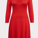 Torrid ✨3xHP✨RED SWEATER-KNIT LATTICE SKATER DRESS✨ Photo 3