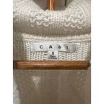 CAbi White Cable chunky Knit Shawl Collar Cardigan Sweater Size S women cotton Photo 3
