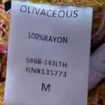 Olivaceous  Women's Orange Floral Sleeveless Cami Camisole Peplum Crop Tank Top M Photo 3