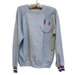 Aquarius Cocktail Y2K Howard Smiley Graphic Sweatshirt Large Gray Retro Twee Photo 1