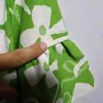 VTG 60s Kay O Kauai Hawaii Green Floral Mumu Luau House Dress Groovy Mod L‎ Tiki Size L Photo 5