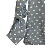 Tommy Hilfiger roll tab sleeve Cotton blue+white polka dots women's shirt XXL Photo 7