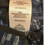 Just My Size  Floral Pullover Blouse 3/4 Sleeve  Womens  2X (18W-20W) Navy Blue Photo 6