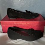 Munro  Rosa Black Suede Loafers with Bow Detail Photo 1
