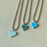 Handmade quality Czech glass bead fairy y2k cyber vintage retro style ball chain necklace💙🩵💙 Photo 5