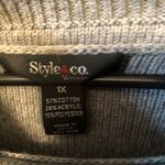 Style & Co Sweater Gray Cowl Neck Bell Sleeve New 1X Photo 3