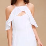 BB Dakota White Kaless Ruffle Sheath Dress Photo 1