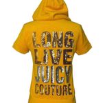 Juicy Couture Vintage Y2K LONG LIVE Sequin French Terry Cloth Zip Up Hoodie Sz S Photo 6