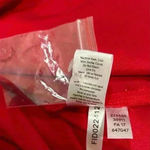 Venus  Red Satin Black Crochet Lace Button Up Top Long Sleeve Blouse Size 12 Photo 6