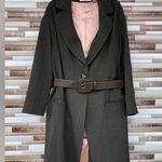 Byron Lars Beauty Mark Belted Trench Blazer"size 8 Gray Photo 0