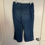 Talbots Dark Blue Jeans 6 Petite Wide Leg Photo 3