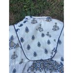 ZARA TFR Paisley Print Dress Blue White Long Sleeve Bohemian Mini Photo 7