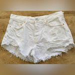 We The Free We‎ The Free by Free People Women’s Sz 26 White Denim Raw Edge Shorts Photo 3