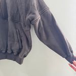 Joah Brown Retro Half Zip Sweatshirt Charcoal Luxe French Terry M/L Photo 8