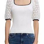 Maje  Menta Crochet Sleeve Top Photo 0