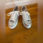 Dirty Laundry  1990 Record Metallic Silver Platform Sneakers Shoes Size 10 GUC Photo 6