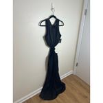 Anthropologie  Faithfull Linen Front Knot Maxi Dress Black Large New Photo 8