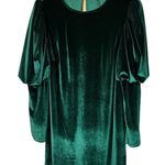 BOBI BLACK Green Velvet Mercy Lantern Sleeve Dress EUC Size L Photo 8