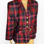 Peter Nygard Vintage Nygard Petite Wool Plaid Blazer Sz 6” Photo 1