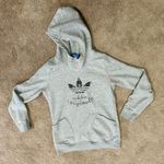 Adidas Originals Grey Trefoil Pullover Cozy Hoodie Women's M Photo 4
