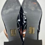 Cider Black Patent Leather Square Toe Slingback Block Heel Shoes Size 41 Photo 4