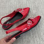 Seychelles  Avanna Slingback Buckle Flats Women Red Pointed Toe Memory Foam Photo 3