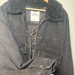 Hollister Black Bomber Jacket with Sherpa Collar Photo 2