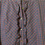 J.Crew quarter button ruffled checkered blouse, size 10P Photo 3