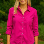Xirena Pink Lightweight Button Down Coastal Feminine Dainty Ethereal Fairy S Photo 0