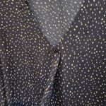 Lush Clothing Lush Navy Blue All Over Print Pullover Casual Long Sleeve Sheer Blouse Top Large Photo 5