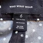 Who What Wear Women's Black Polka Dot Midi Skirt Pleated Professional Size 6 NWT Photo 4