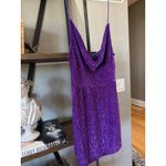retrofete Jill Sequin Cowl Neck Mini Dress Royal Purple Womens Size XS Photo 6