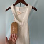 Listicle  Cream Ribbed Knit Tank Size Large Photo 1