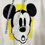 Disney  Mickey Mouse Cropped Hoodie Sweatshirt Womens L Casual Lightweight Sporty Photo 1
