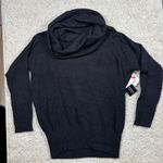 Poof New York Charcoal Grey Cowl Neck Sweater Size Large 2 Way Wear Photo 0