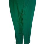 Roz & Ali Kelly Green Stretchy Pull On Pant SZ 4 Rhinestone Bow Ankle Details Photo 8