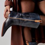 Free People NWT We The Free Montage Tall Boots Washed Black Size 8.5 / 38.5 Photo 1