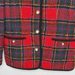 Talbots VTG‎  Red Tartan Plaid Wool Blazer Jacket Womens 8 Academia Preppy 90s Photo 3