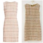 Akris Punto  pink/cream shift tweed mini dress NEW Photo 1