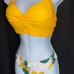 Shekini Lemon Print Two Piece Bikini Set Photo 3