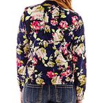 Liz Claiborne Light weight silky soft travel windbreaker floral bomber full zip with pockets Photo 3