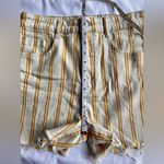 Pilcro by Anthropologie Yellow and Cream Striped High Waist Shorts 30 Photo 13