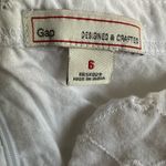 Gap White Eyelet Notch Neck Shift Dress Sleeveless Mini Marcy Preppy Graduation Photo 1