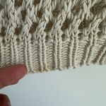 Racer Worldwide Cross Net Sweater Womens Medium Beige Cream Crochet Open Knit Photo 9